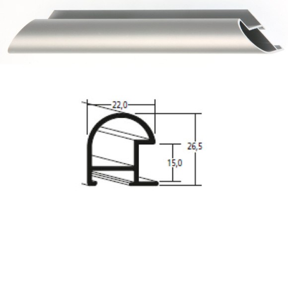 Listwa 75 004 srebrny mat cena za mb