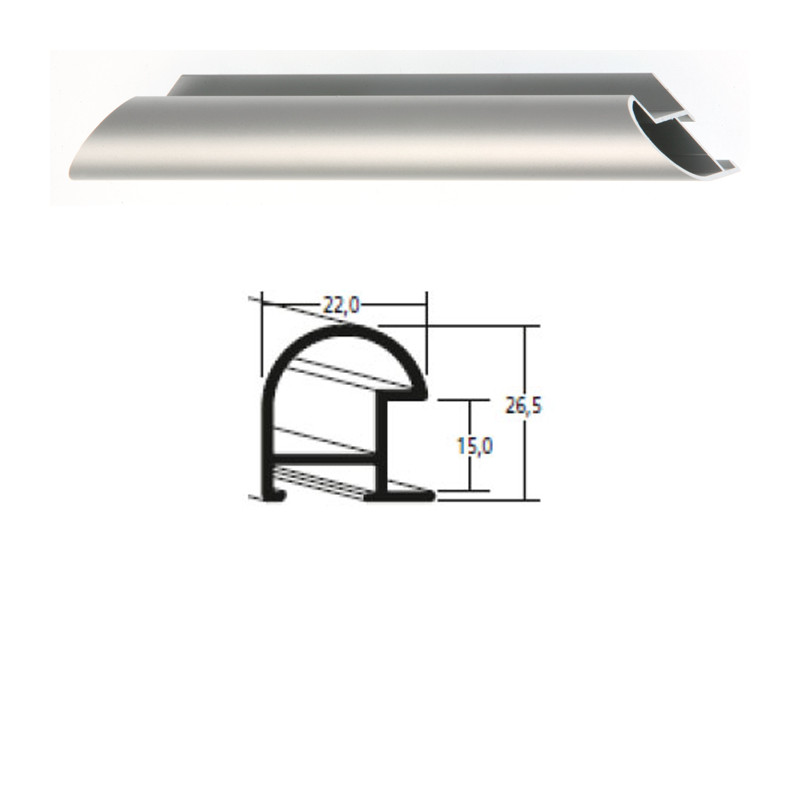 Listwa 75 004 srebrny mat cena za mb