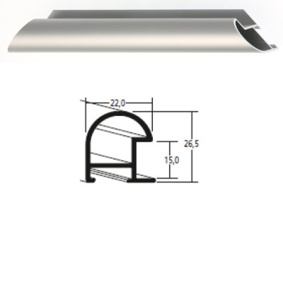 Listwa 75 004 srebrny mat cena za mb