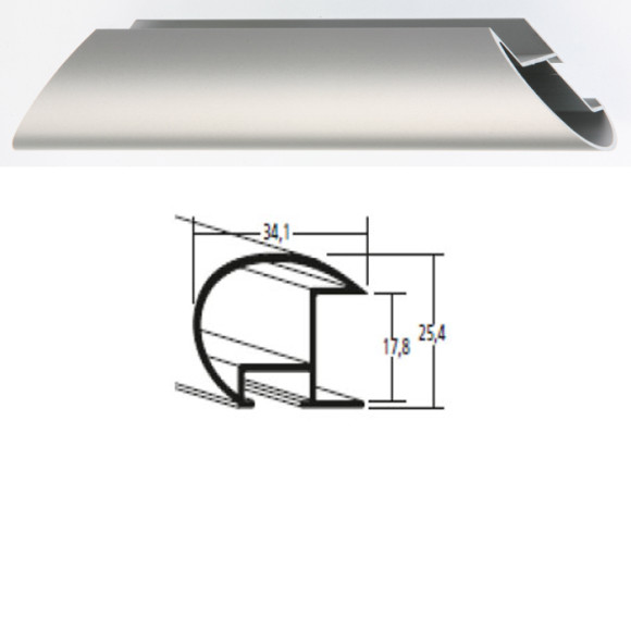 Listwa 85 004 srebrny mat cena za mb