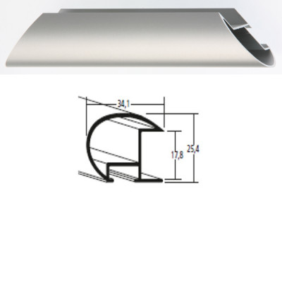 Listwa 85 004 srebrny mat cena za mb