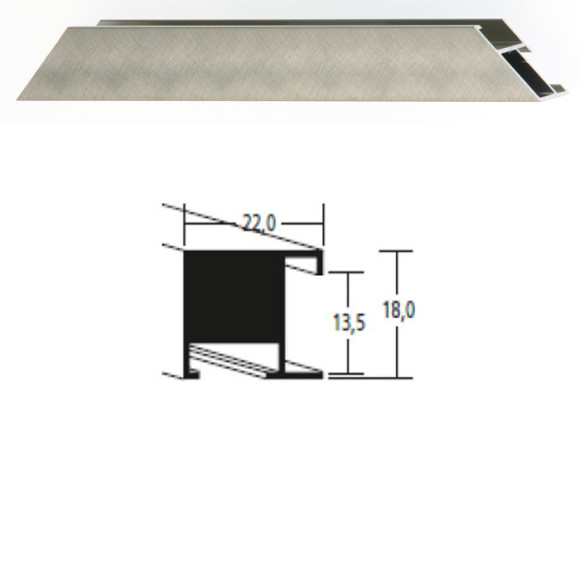Listwa 97 150 srebro szczotkowane cena za mb