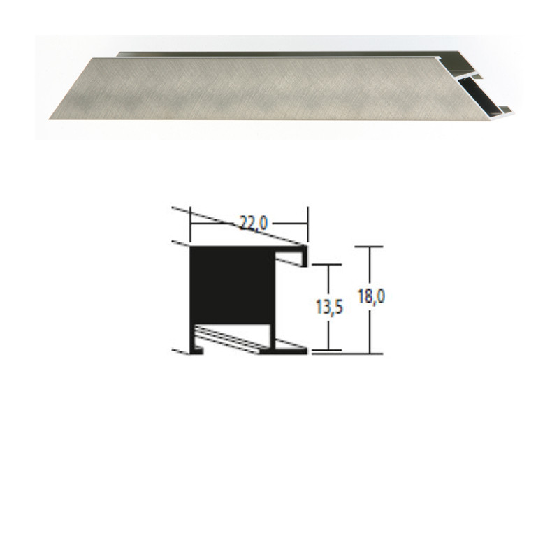 Listwa 97 150 srebro szczotkowane cena za mb