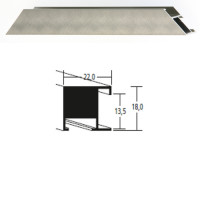 Listwa 97 150 srebro szczotkowane cena za mb