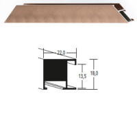 Listwa 97 152 brąz szczotkowany cena za mb
