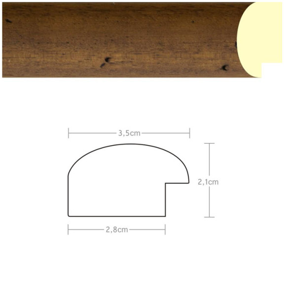 Listwa 970017 ciemny brąz 35mm, cena za mb