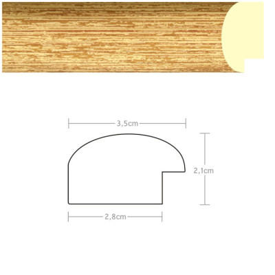 Listwa 970022 złoty 35mm, cena za mb