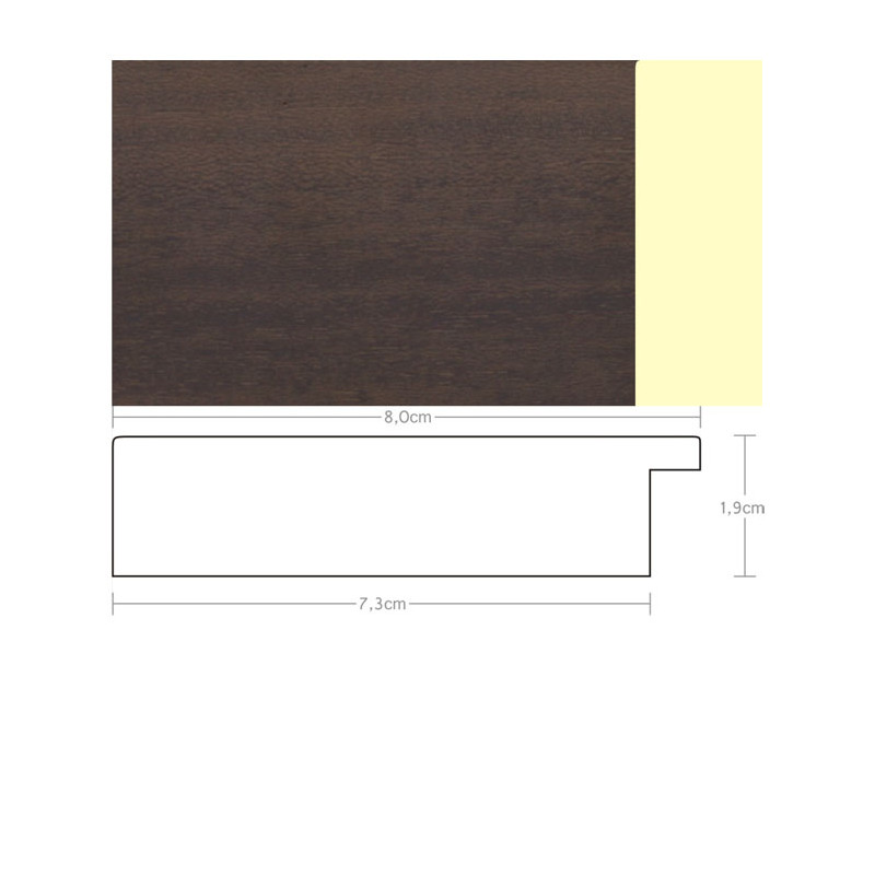 Listwa 970032 ciemny brąz 80mm, cena za mb