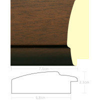 Listwa 970042 ciemny brąz / czarny 75mm, cena za mb