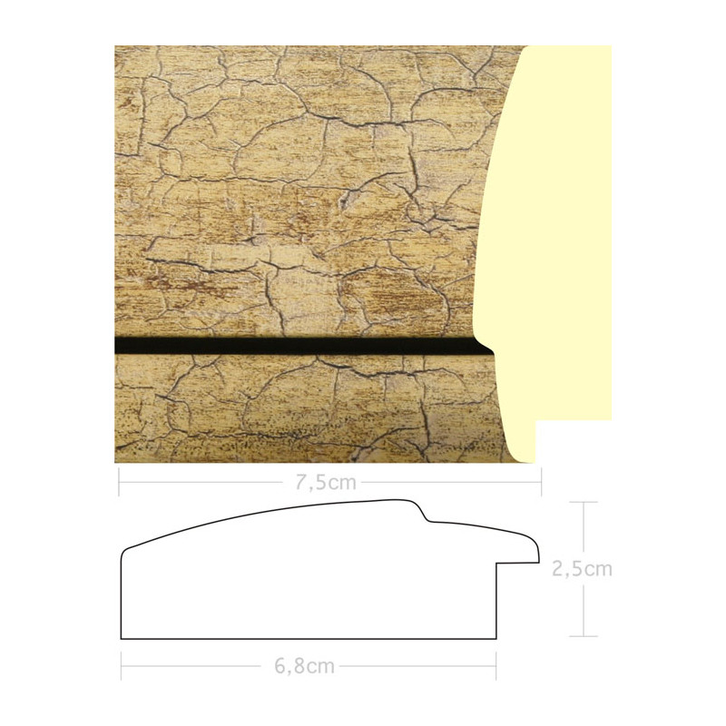 Listwa 970043 złoty 75mm, cena za mb