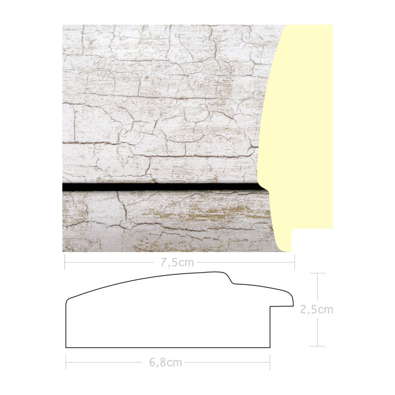 Listwa 970044 srebrny 75mm, cena za mb