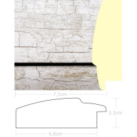 Listwa 970044 srebrny 75mm, cena za mb