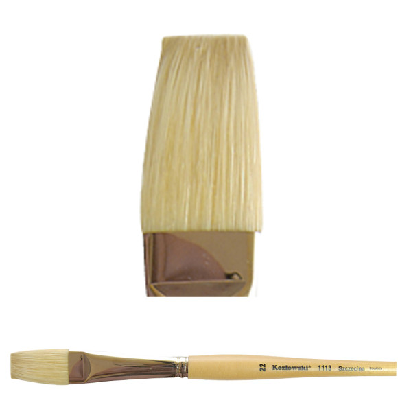 Pędzel koci język, biała szczecina 1113