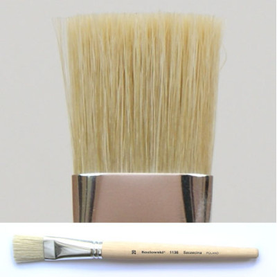 Pędzel płaski, biała chińska szczecina 1136
