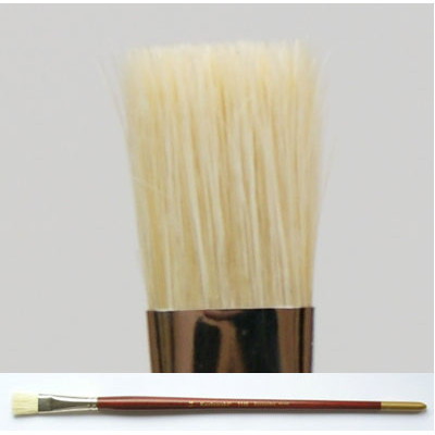Pędzel płaski, śnieżnobiała szczecina 1140