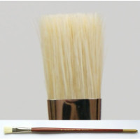Pędzel płaski, śnieżnobiała szczecina 1140
