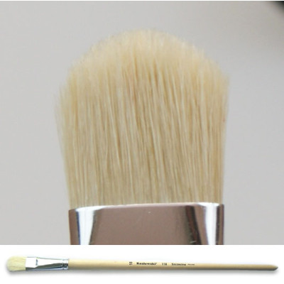 Pędzel koci język, biała szczecina 118