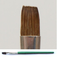 Pędzel szkolny płaski, włosie pony 152