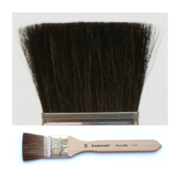 Pędzel płaski, mieszanka włosia pony 2105
