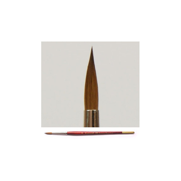 Pędzel stożkowy, czyste włosie czerwonej kuny 310