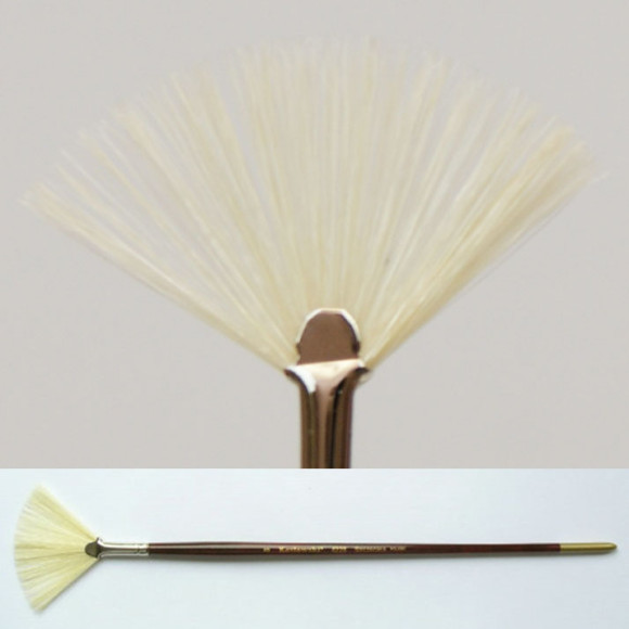 Pędzel wachlarzowy, biała szczecina 4228