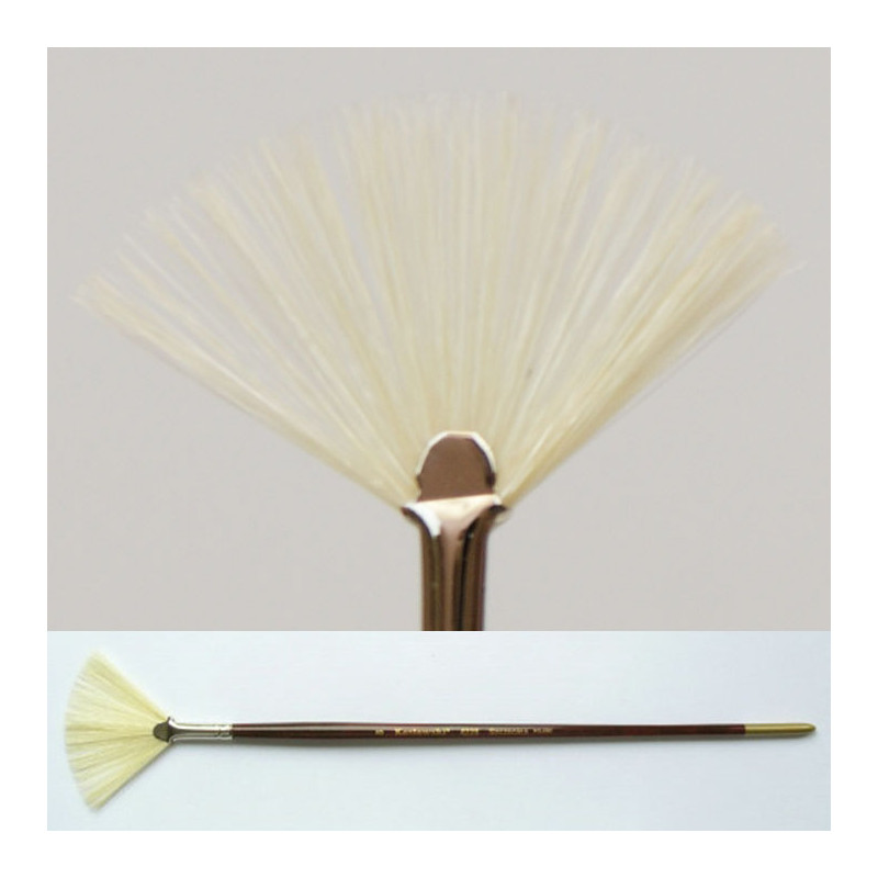 Pędzel wachlarzowy, biała szczecina 4228