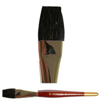 Pędzel hobbystyczny, płaski, czarne włosie bydlęce 84