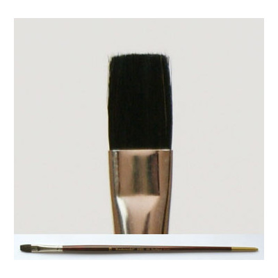Pędzel płaski, czarne włosie bydlęce 8403