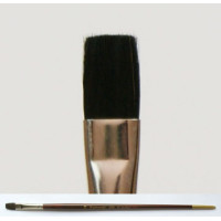 Pędzel płaski, czarne włosie bydlęce 8403