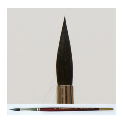 Pędzel stożkowy, czyste włosie wiewiórki 9