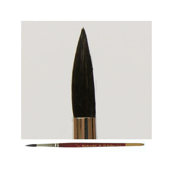 Pędzel stożkowy, czarne włosie bydlęce 92