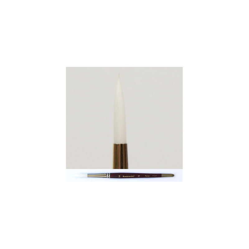 Pędzel stożkowy, białe włosie Toray 97