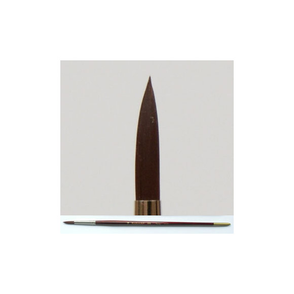 Pędzel okrągły, włosie Toray w kolorze czerwonego wina 979