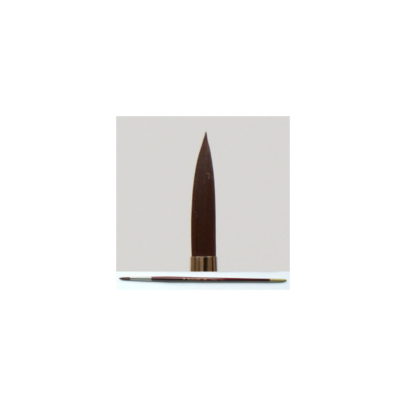 Pędzel okrągły, włosie Toray w kolorze czerwonego wina 979