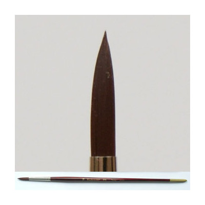 Pędzel okrągły, włosie Toray w kolorze czerwonego wina 979