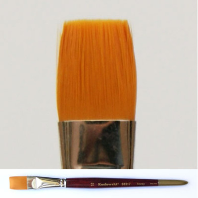 Pędzel płaski, interlokowany złoty Toray 98317