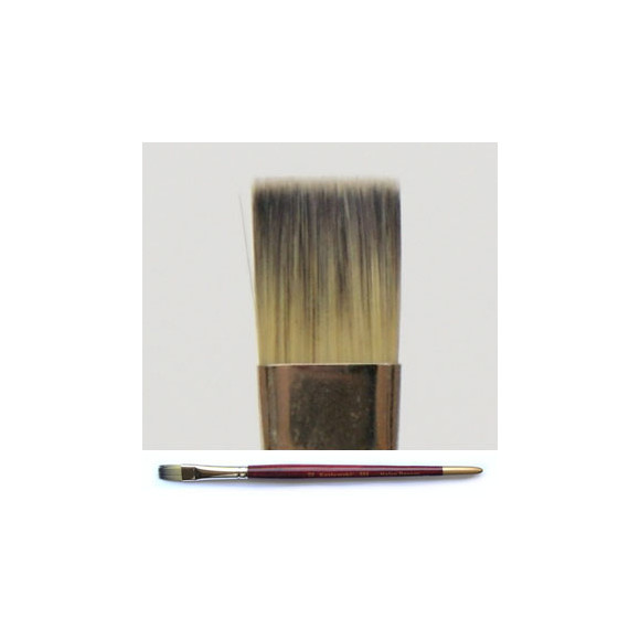 Pędzel płaski, cieniowane włosie nylonowe racoon 986