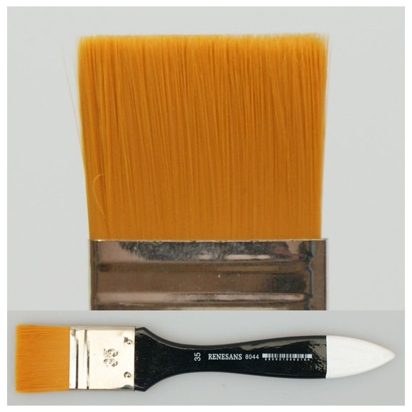 Pędzel płaski szeroki, włosie nylonowe 8044