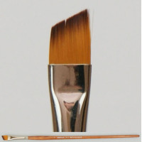 Pędzel płaski skośny, włosie nylonowe 1001A