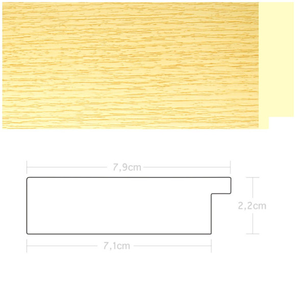 Listwa 970074 kremowy 79mm, cena za mb