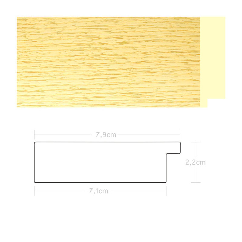 Listwa 970074 kremowy 79mm, cena za mb