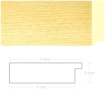 Listwa 970074 kremowy 79mm, cena za mb