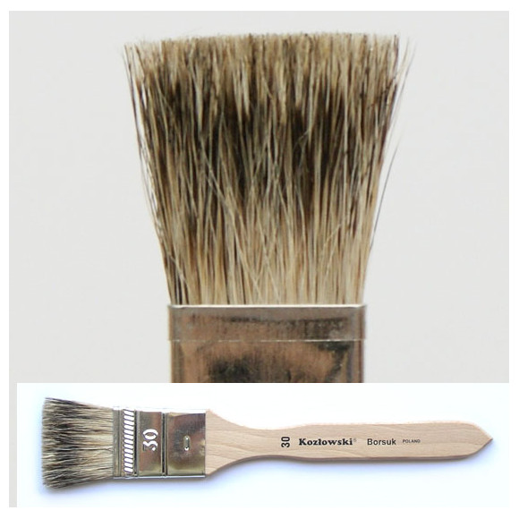Pędzel płaski, włosie borsuka 2335