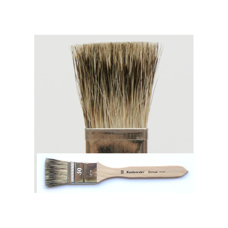 Pędzel płaski, włosie borsuka 2335