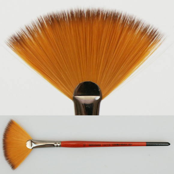 Pędzel wachlarz, miękkie włosie syntetyczne 1097FN