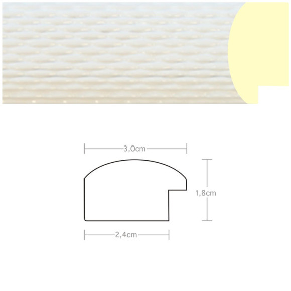 Listwa 970080 biały połysk 30mm, cena za mb