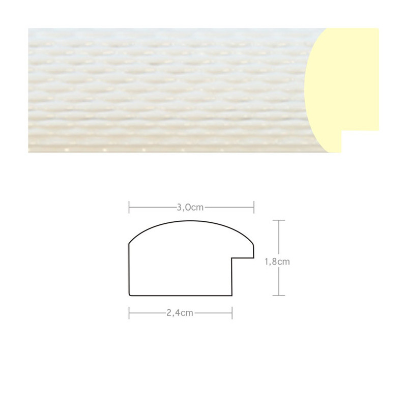 Listwa 970080 biały połysk 30mm, cena za mb