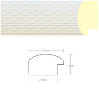 Listwa 970080 biały połysk 30mm, cena za mb