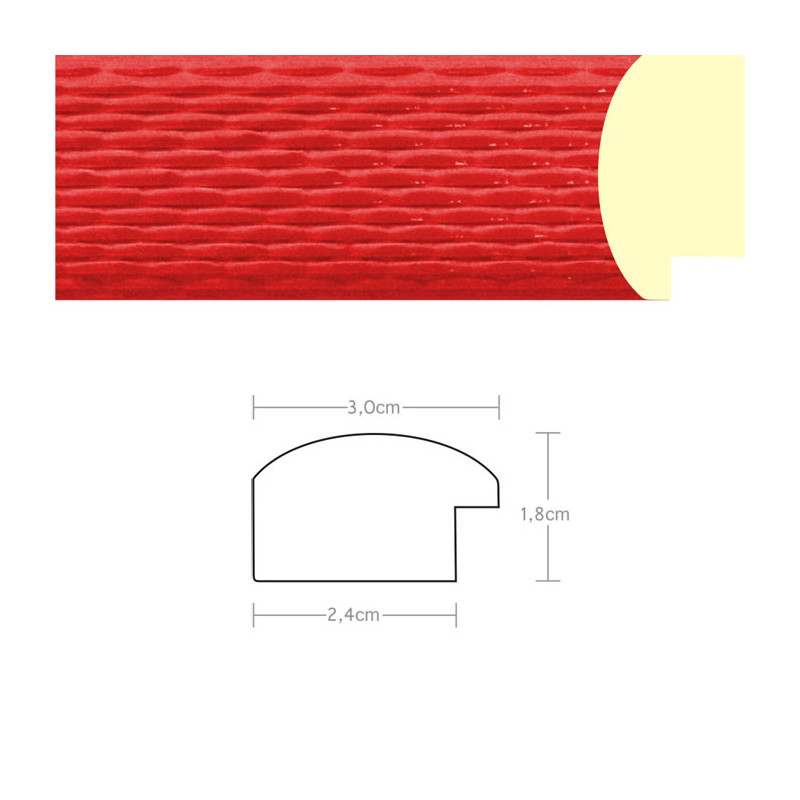 Listwa 970081 czerwony połysk 30mm, cena za mb