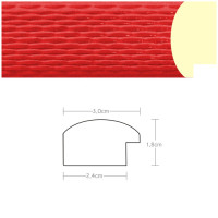 Listwa 970081 czerwony połysk 30mm, cena za mb